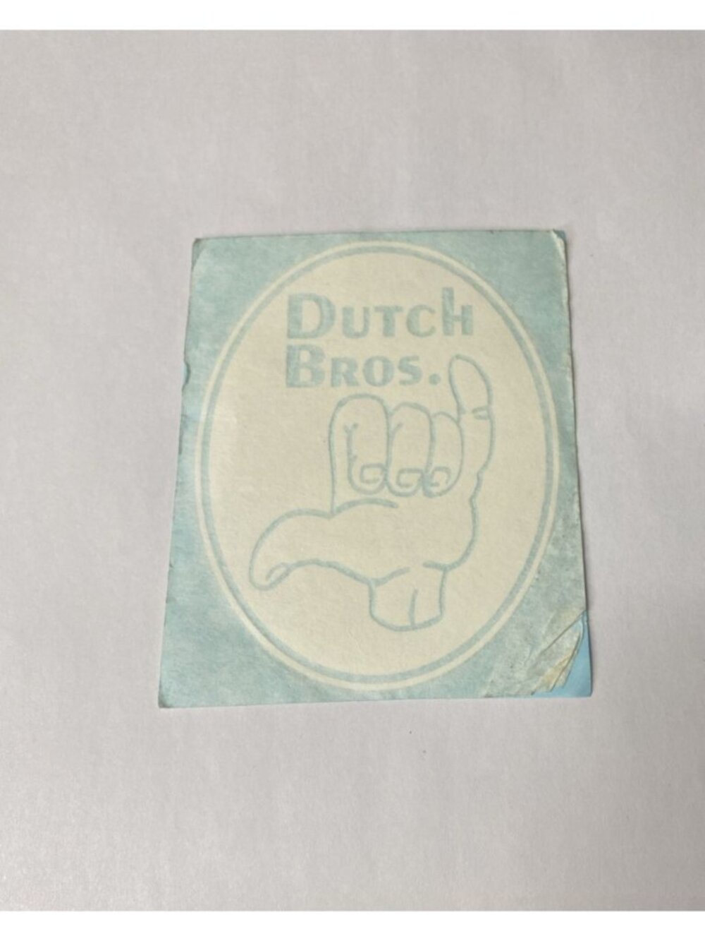 Dutch Bros Hang Loose Hand Large Sticker Decal White 4.5” #1